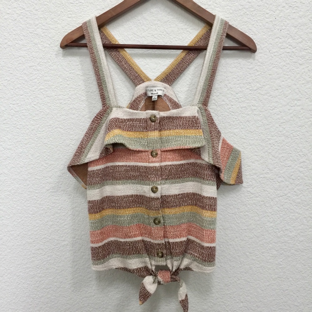 MADEWELL texture&thread tie front tank - Picture 4 of 8